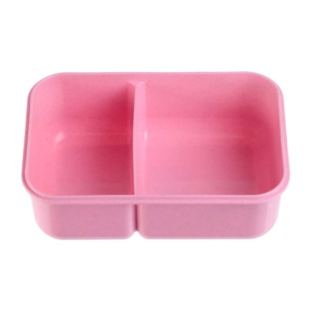 Lunch box with compartments for meals, food container, 1.1 l, 21.5 x 7.6 x 15 cm, pink-2