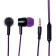 Headphones Krutoff HF-J69, vacuum, microphone, 106 dB, 16 Ohm, 3.5 mm, 1 m, purple
