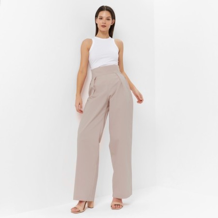 Women's cotton pants minku: enjoy color gray-pink, size 40-3