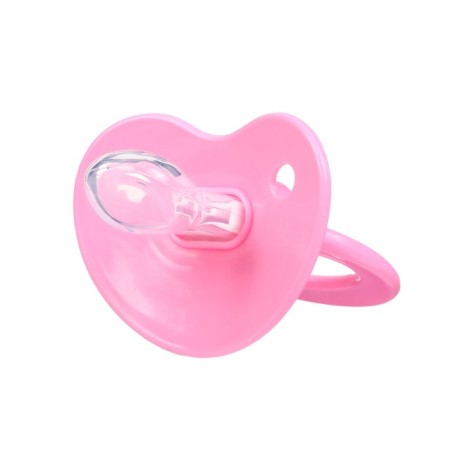Nipple - silicone dummy orthodontic, from 0 months, with a cap, pink color-3