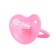 Nipple - silicone dummy orthodontic, from 0 months, with a cap, pink color