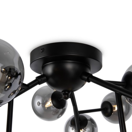 Ceiling light MayToni Mod545CL-12B, 12XG9, 28W, 60x60x20 cm, black color-2
