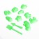 Models for modeling, 9 pcs. + 2 tools, color mix