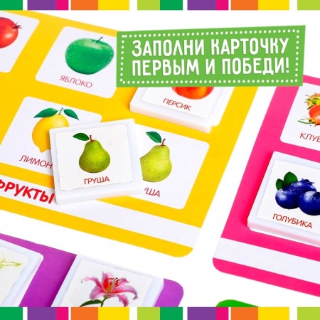 Lotto "Plant World" according to the methodology of G. Doman, 1-4 player, 3+-5