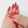 SolorFul overhead nails, 100 pcs, a ballerinal shape, in a container, multi -colored