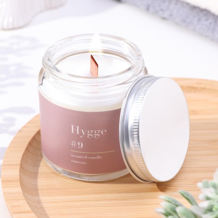 Aromatic candle "Hygge" #9 lavender, soy wax, in a bank, 90 g-7