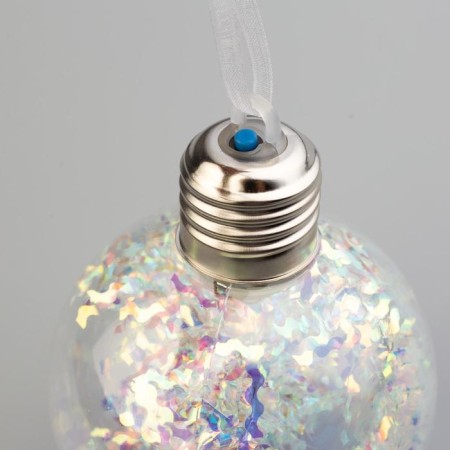 A set of Christmas tree balls "Brilliant" 2 pcs., Batteries, 1 LED, glow RGB-3