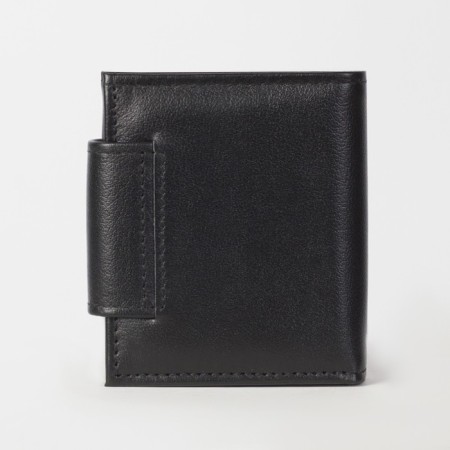 Male purse on the button, black color-1