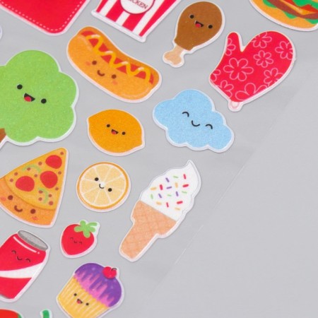 Plastic sticker "Confectionery/barbecue" with sparkles 14x25 cm-2