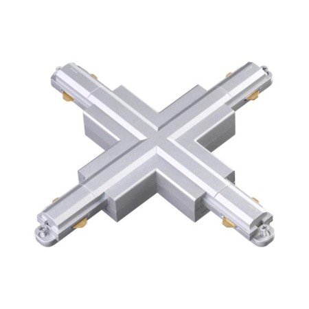 Connector (x-shaped) port 1-F, silver color