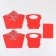 Balls "Balls" Red 18x12x14.5 cm (set of 5 parts)