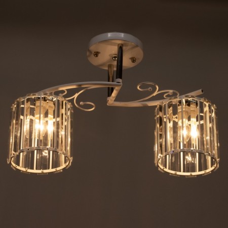 Chandelier 91286/2 E27 40W white-chrom 46x15x25 cm Bayerlux-2