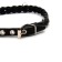 Collar leather wicker, 1.2 x 36 cm, Osh 20-30 cm, black
