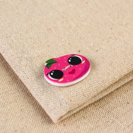 A set of wooden buttons "Fruit", 10 pcs, 2.5 x 2.2 cm-1
