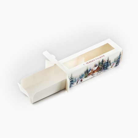 Box for Makarun "Snow Books" 18 x 5.5 x 5.5 cm, New Year-1