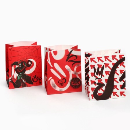 A set of craft packages with stickers, Spider-Man, 18x22x12 cm
