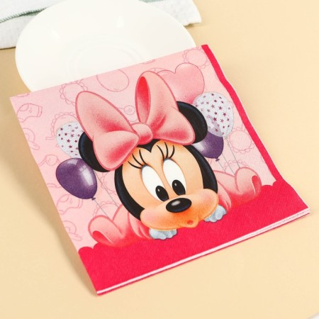 Paper napkins, 33x33 cm, 20 pieces, 3 strata, Minnie Mouse-3