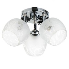 Chandelier 1187/3 E27 40W chrome-black 30x30x20 cm Bayerlux