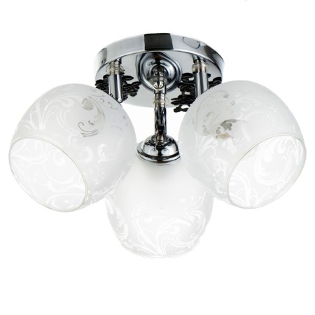 Chandelier 1187/3 E27 40W chrome-black 30x30x20 cm Bayerlux