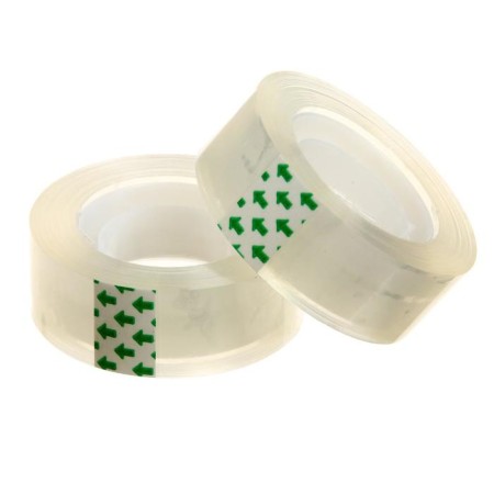 Set 2 pieces adhesive tape 19 mm x 33 m, crystal-transparent, in a package, euro suspension