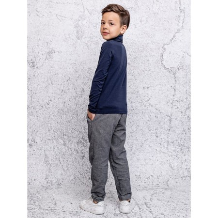 Turtleneck for a boy, height 128 cm, blue color-4