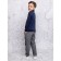 Turtleneck for a boy, height 128 cm, blue color
