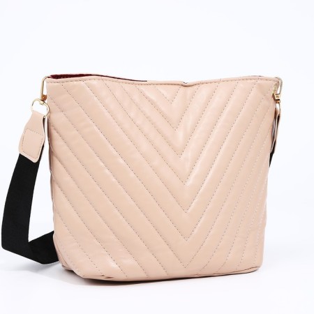 Cross-Bodi Bag on a zipper, beige color