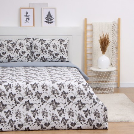 Lovelife 2PP Flowers 175x215cm bedding, 200x240cm, 50x70cm-2pcs, reap, 100% p/e, 100g/m2