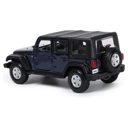 BBURAGO Jeep Wrangler Unlimited Rubicon, Die-Cast, 1:32, Blue Blue-4