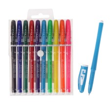A set of gel pens, 10 colors, a colored body with white inserts, in a blister