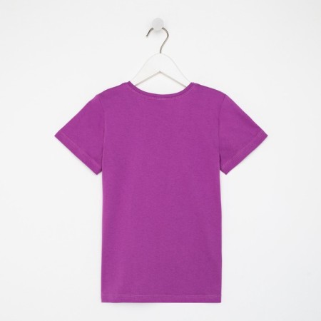 Children's T -shirt, purple color/penguin, height 134 cm-2