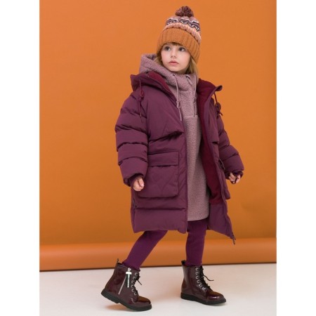 Coat for girls, height 116 cm, purple color-10