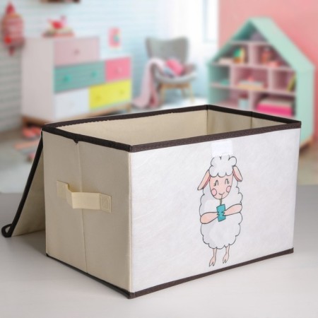Stelly box for storage with a lid "Sheep", 38 × 25 × 24 cm-1