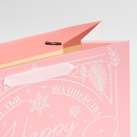 Package laminated vertical "Happiness and Magic", ML 23 x 27 x 11.5 cm, New Year-4