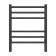 Terminus heated towel rail "Vatican" P6, 450x600 mm, Dimmer, Black Muars