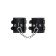 Handcuffs with two belts and red lining Pecado BDSM, leather, black