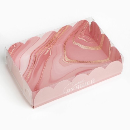 Box for confectionery products with PVC “The Most Beautiful” cover, 20 x 30 x 8 cm