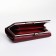 Women's wallet on the button, burgundy color