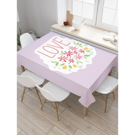 The tablecloth “Love”, rectangular, Saten, size 120x145 cm