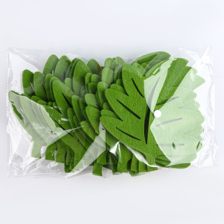 Adhesive -based felt decor, set 20 pcs., Size 1 pc. - 14.5 × 16 cm, green color-4