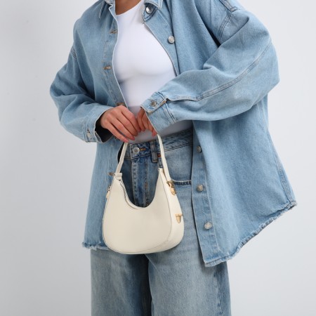 Bag Women's Baget with a zipper, milk color-8