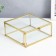 Casket glass with a metal frame "Square with faces" gold 5x12x12 cm