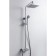Bravat Opal shower column, with a bathtub mixer, rotary spout (upper shower of a square shape)