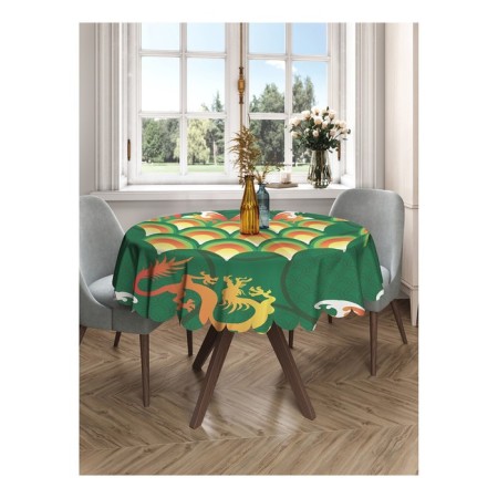 Tables on the table "Fire Dragons", Round, Saten, D = 150 cm-2
