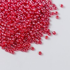 Бисер "Астра"  11/0, 20 гр (2225 красный/прозрачный с цветным центром, глянцевый)
