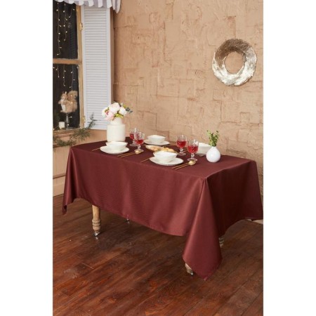 The tablecloth "Ethel" Cozy 150*220 +/- 3cm, ts. chocolate, pl. 192 g/m2, hl with VGMO-2