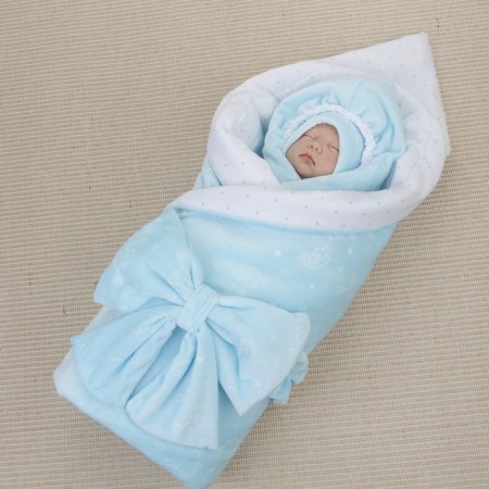 Set for discharge Winter Kinderlitto "Bear on the Moon", 6 items, height 56-62 cm, blue color-7