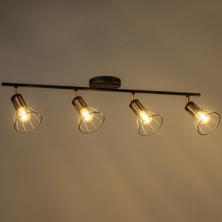 Lamp "Boston" 4x60W E14 black/copper-2