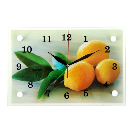 Carty clock is wall, interior "lemon aroma", silent, 30 x 20 cm