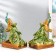 Polystone souvenir "Colorful peacock on a stand" 12.5x18.5x28.5 cm